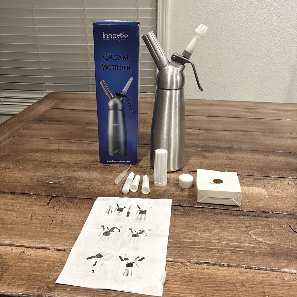 Innovee Cream Whipper (1-Pint) - Professional Aluminum Whipped Cream Dispenser‎